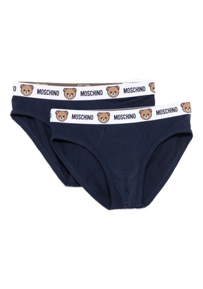 Moschino logo-detail briefs (pack of two) - Blue