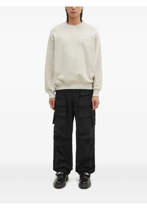 A BATHING APE® logo-embroidered crew neck sweatshirt - Neutrals