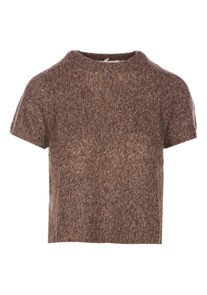 Lisa Yang knitted crewneck blouse - Brown