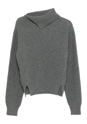 Jil Sander high-neck ribbed sweater - Grey