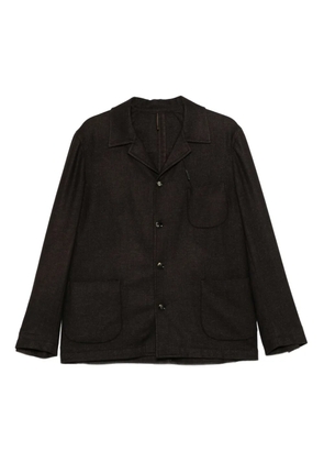 Dell'oglio patch-pocket overshirt - Brown