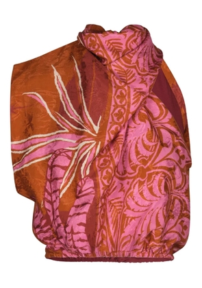 Johanna Ortiz foral-print top - Orange