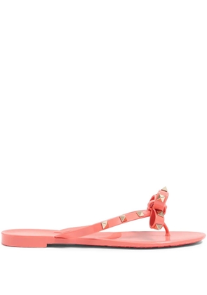 Valentino Garavani Rockstuds rubber flip-flops - Pink
