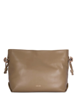 LIU JO logo-detail zip-top shoulder bag - Neutrals