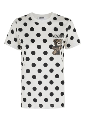 Moschino polka-dot bear t-shirt - White