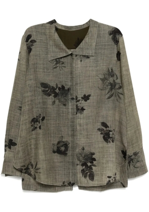 Ziggy Chen back pleats shirt - Grey