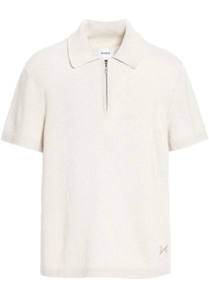 Barrie zip-neck polo top - White