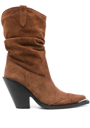 Ermanno Scervino 90mm suede boots - Brown