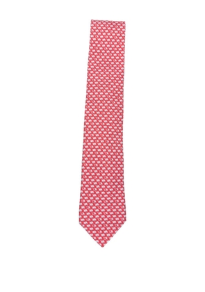Ferragamo Patterned Tie - Red