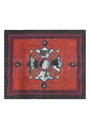 Chrome Hearts cross-motif silk scarf - Red