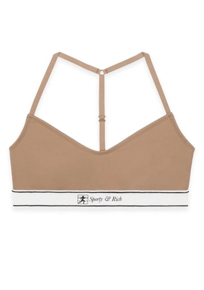 Sporty & Rich Runner Script sports bralette - Brown
