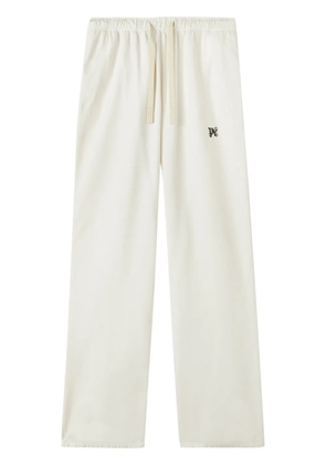 Palm Angels drawstring cotton trousers - White