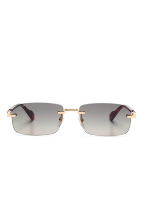 Gucci Eyewear rectangle-frame sunglasses - Gold