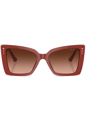 Jimmy Choo Eyewear rectangle-frame sunglasses - Red