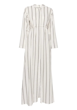 Bambah striped tie-string dress - Neutrals