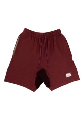 Advisory Board Crystals back patch pocket track shorts - Red