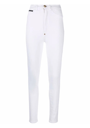 Philipp Plein super high-wasit jegging - White