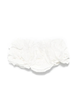 SHUSHU/TONG floral-appliqué collar - White