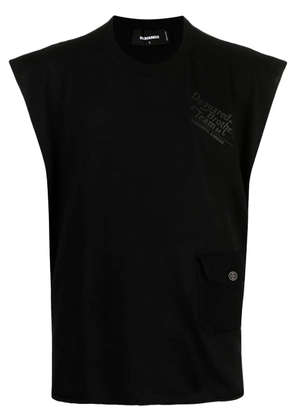 DSQUARED2 logo-print fine-knit vest - Black