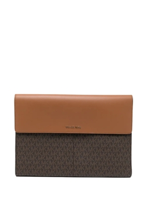 Michael Kors jet set signature logo laptop case - Brown