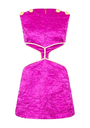 Roberto Cavalli crinkled mini dress - Pink