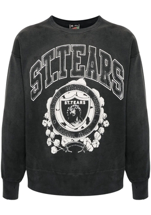 SAINT MXXXXXX logo-print cotton sweatshirt - Black
