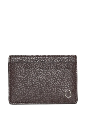 Orciani hammered-leather logo cardholder - Brown