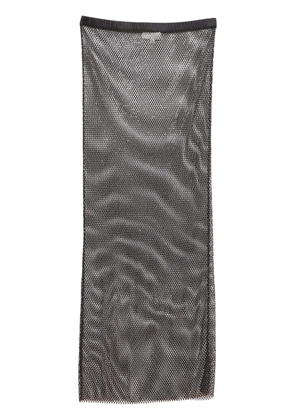 Fleur Du Mal embellished fishnet maxi skirt - Black