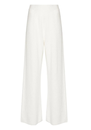 Fabiana Filippi sequin-embellished knitted trousers - Neutrals
