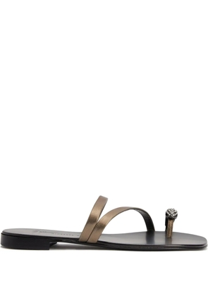 Giuseppe Zanotti Febe crystal-embellished leather sandals - Silver