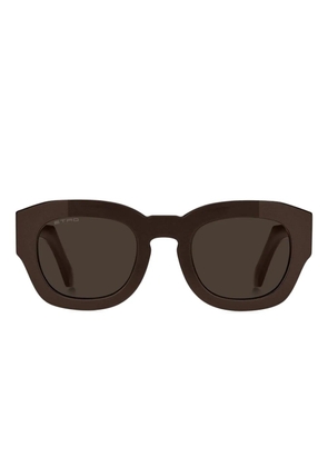 ETRO logo-embellished square sunglasses - Brown