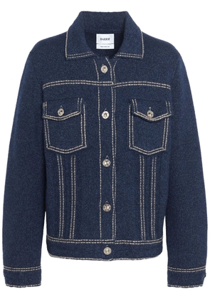 Barrie contrast-stitching denim-effect jacket - Blue