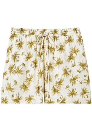TWINSET palm tree-print shorts - White