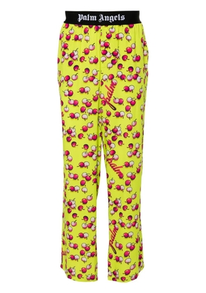 Palm Angels cherry-print trousers - Green
