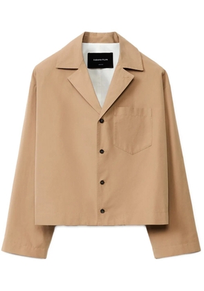 Fabiana Filippi cotton cropped jacket - Brown