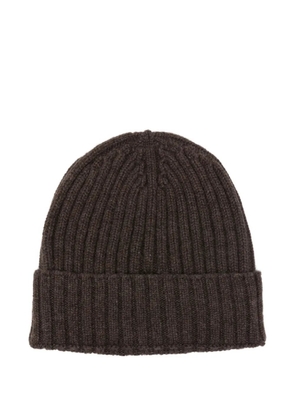 Dell'oglio ribbed beanie hat - Brown