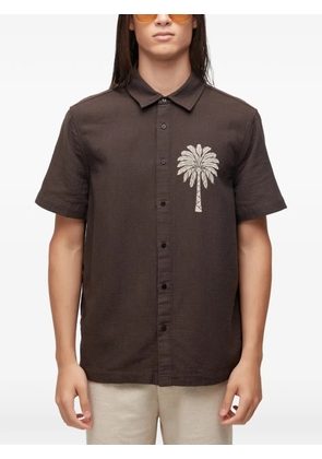 Osklen palm-tree shirt - Brown