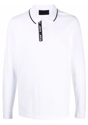 Philipp Plein logo embroidered polo shirt - White