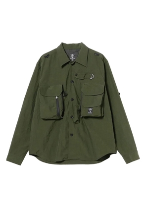 SOUTH2 WEST8 logo-patch shirt - Green