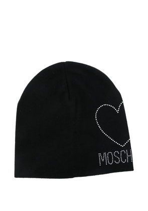 Moschino logo-embellished beanie - Black