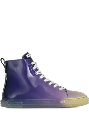 Giuseppe Zanotti Blabber gradient high-shine hi-top sneakers - Purple
