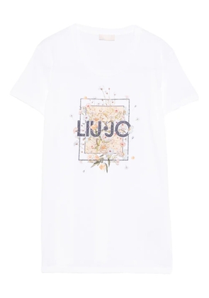 LIU JO floral-print T-shirt - White