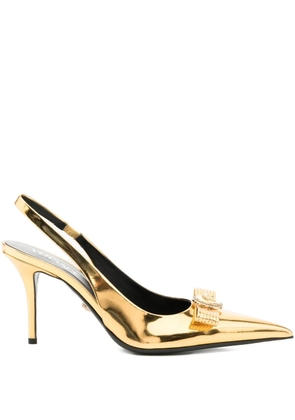 Versace 90mm Gianni ribbon pumps - Yellow