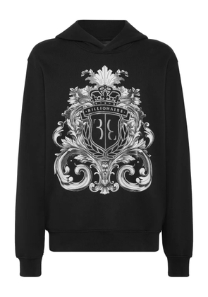 Billionaire logo-print hoodie - Black
