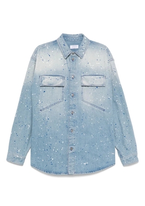 Off-White paint-splatter shirt - Blue