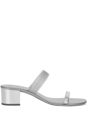 Giuseppe Zanotti metallic-effect leather sandals - Grey