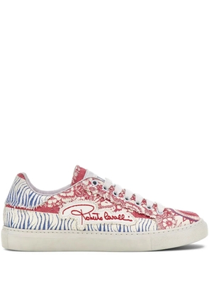 Roberto Cavalli bandana-print sneakers - Red