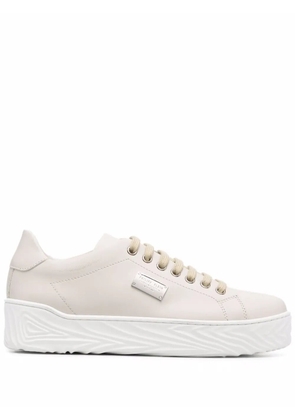 Philipp Plein logo-plaque lace-up sneakers - Neutrals