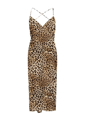 MC2 Saint Barth Eydis cross-back leopard-print maxi dress - Brown