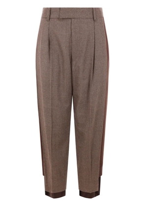 Undercover houndstooth-pattern trousers - Brown